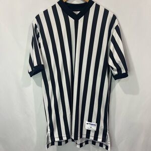 Champion Men's Black and White Striped Jersey